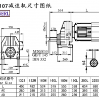 RX107减速机电机尺寸图纸