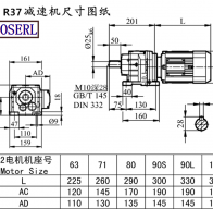 R37减速机电机尺寸图纸